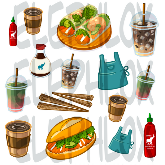 Vietnamese Food Stickers | ElePhlox