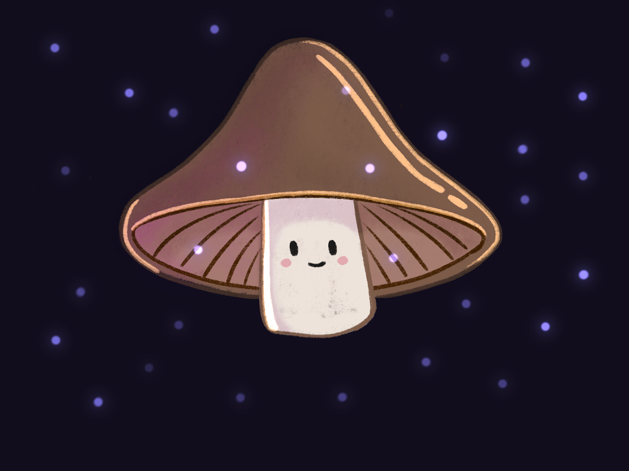 Brown Mushroom Sticker